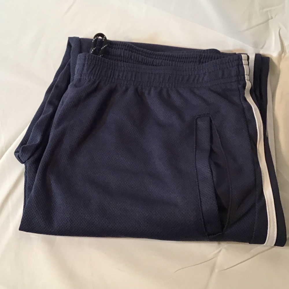 Men's Dark Blue Joggers with White Stripe